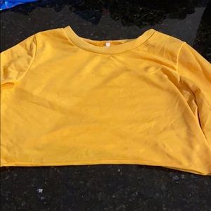 Yellow crop top sweater